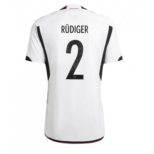Fotbalové Dres Německo Antonio Rudiger #2 Domácí MS 2022 Krátký Rukáv
